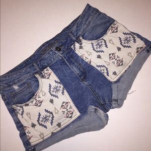 Aztec print shorts from pacsun